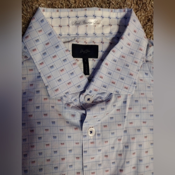 Good Man Brand Long Sleeve Patterned Button Down Shirt NWOT - Picture 9 of 11